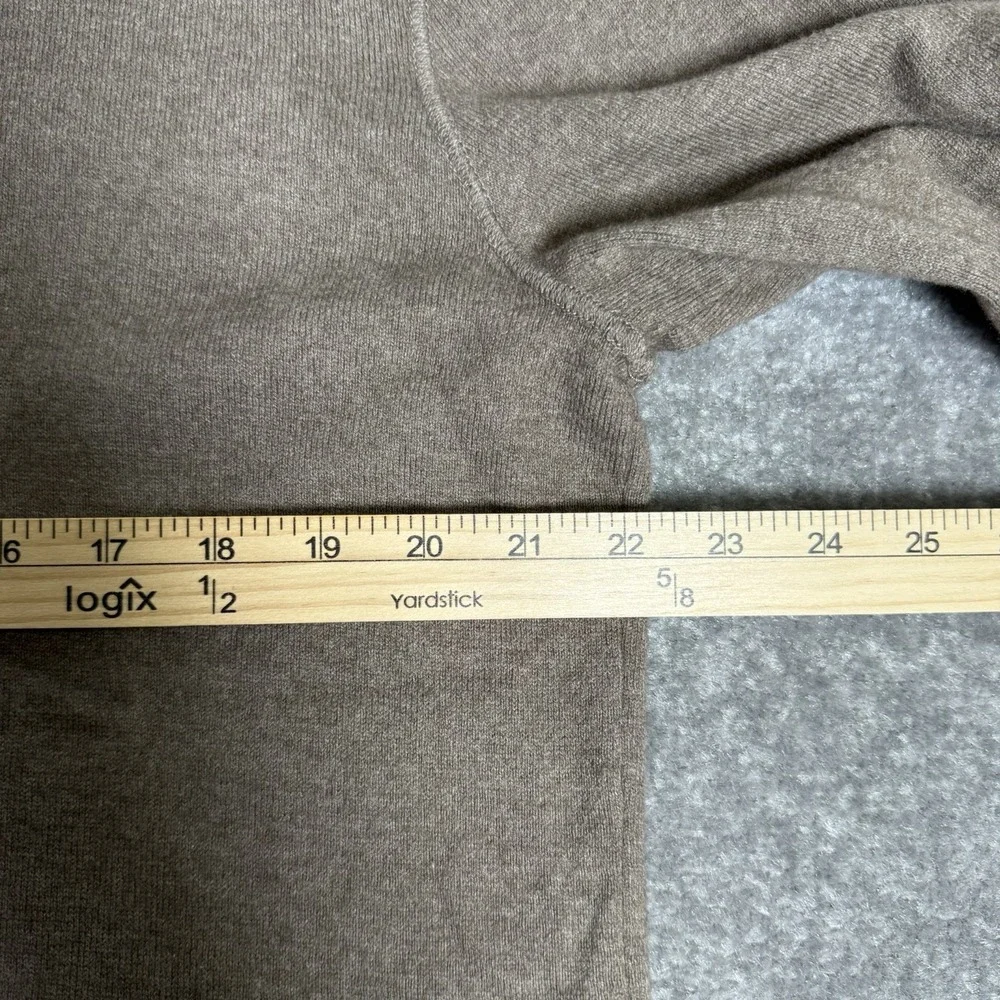 The North Face Sweater Men's Large Brown Wool Blend 1/4 Zip Long Sleeve‎